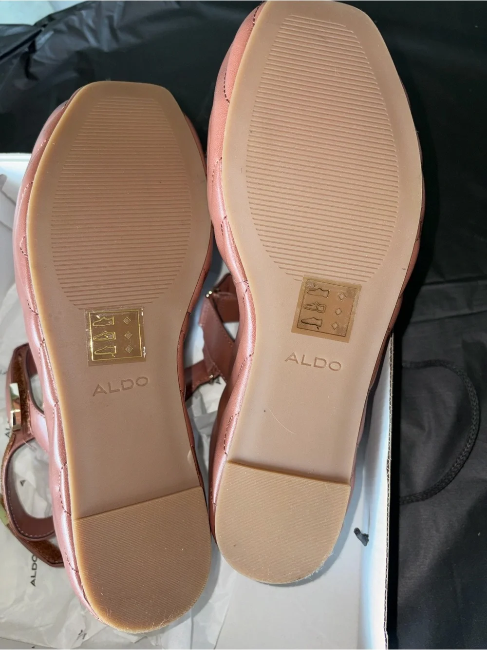 Aldo Quilted Light Mauve Platform Sandals, NWOT, Sz 8.5